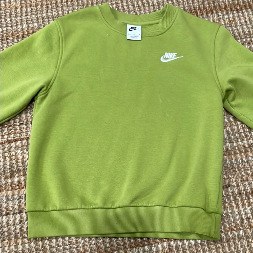 Nike olive green crew neck